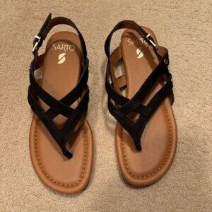 SARTO Gretchen Strappy Suede Sandal